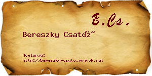 Bereszky Csató névjegykártya